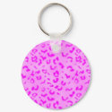 Pink leopard keychains
