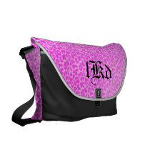 Pink Leopard Monogram messenger bags