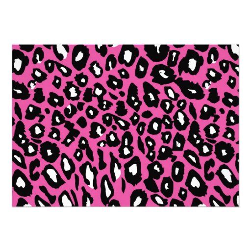 Pink Leopard Photo Sweet Sixteen Birthday Party Custom Invitations