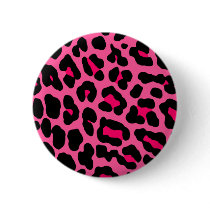Pink Leopard Pin buttons