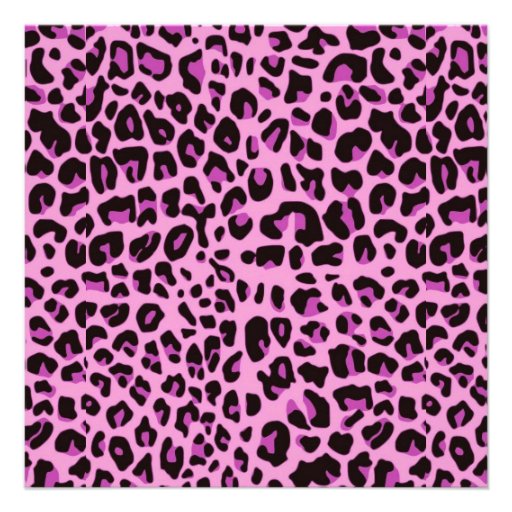 Pink Leopard Print Baby Shower Custom Invites