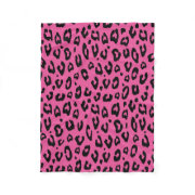 Pink leopard or cheetah spots print fleece blanket | Animal pattern