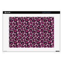 Pink Leopard Print Laptop Skin
