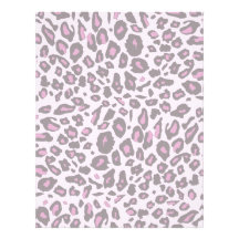 Pink leopard print letterhead design