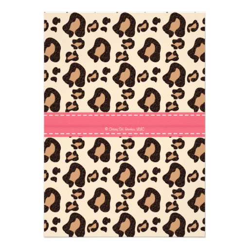 Pink Leopard Print Quinceanera Invitations