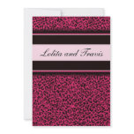 Pink Leopard Print Wedding Invitations