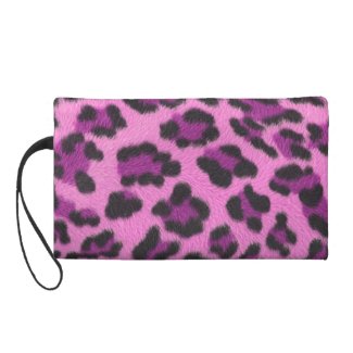 Pink Leopard Print Wristlet