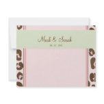 Pink Leopard RSVP Personalized Announcement