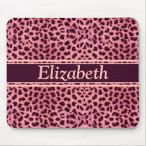 Pink Leopard Skin Pattern mousepads