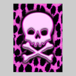 Pink Leopard Skull posters