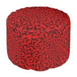 Pink leopard texture pattern. round pouf
