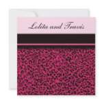 Pink Leopard Wedding Invitation