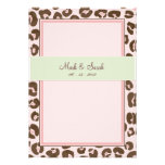 Pink Leopard Wedding Invitation invitations