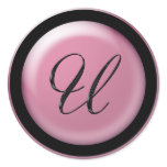 Pink Letter U Sticker