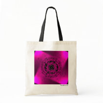 Pink light spiral pattern tote bag