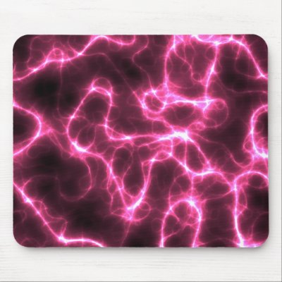 pink lightning background mouse mat by jbouzou