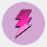Pink Lightning Thunder Bolt Sticker