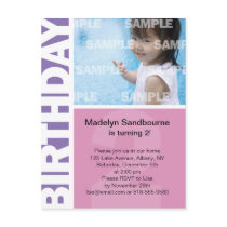 Pink lilac panel 2nd birthday postcard by starstreamdesign Pink lilac panel 2nd birthday postcard
