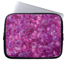 Pink & Lilac Seed Beads Computer Sleeves