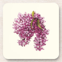 Pink Lilacs cork coasters