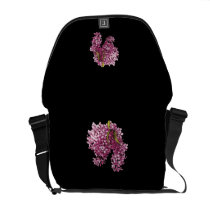 Pink Lilacs messenger bags