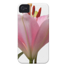 Pink Lilies iPhone 4 Case-Mate Cases