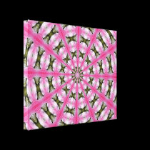 Pink lilies kaleidoscope wrapped canvas print canvas prints