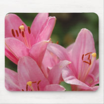 Pink Lilies Mousepad by pulsDesign Pink Lilies Mousepad