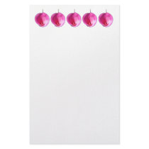 Pink lilies customized stationery