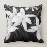 Pink Lillies in Black and white pillow pillows