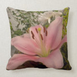 Pink Lily/Bless This Home Throw Pillow american mojo pillows