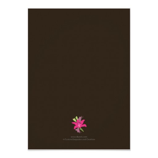 Pink Lily Final Fling Before the Ring Invitation