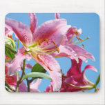 Pink Lily Flowers mousepad gifts Holidays Lilies