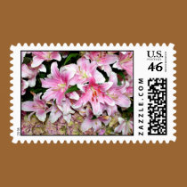 Pink Lily & Hydrangea Bouquet stamps