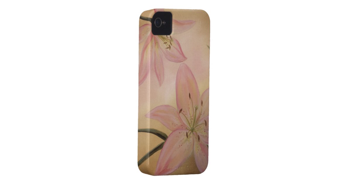Pink Lily iPhone 4/4S Case Zazzle