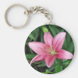 Pink Lily Key Chain