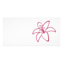 Pink Lily Photo Card Template