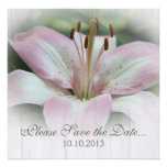 Pink Lily Save-the-date Invitations