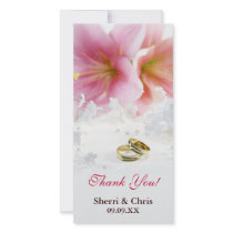 Pink Lily Thank you photo cards