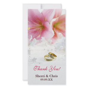 Pink Lily Thank you photocard