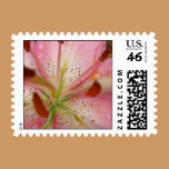 Pink Lily Wedding Postage stamps