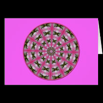 Pink Lily & White Mums Kaleidoscope #1 cards