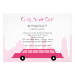 Pink Limousine Bachelorette Party Invitation invitations
