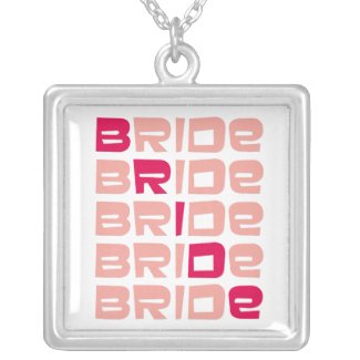 PInk Line Bridal Pendant necklace
