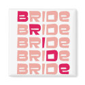 Pink Line Bride Favors magnet