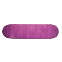 Pink Lined Star Field Skateboard