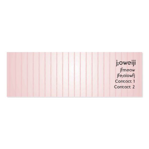 Pink Lines - Skinny Business Card