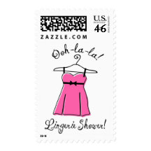 Pink Lingerie Bridal Shower Postage