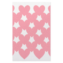 Pink Linked Hearts Customized Stationery