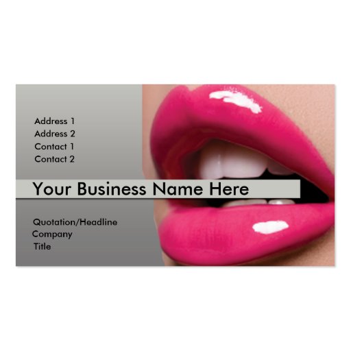 Pink Lips Business Card (front side)